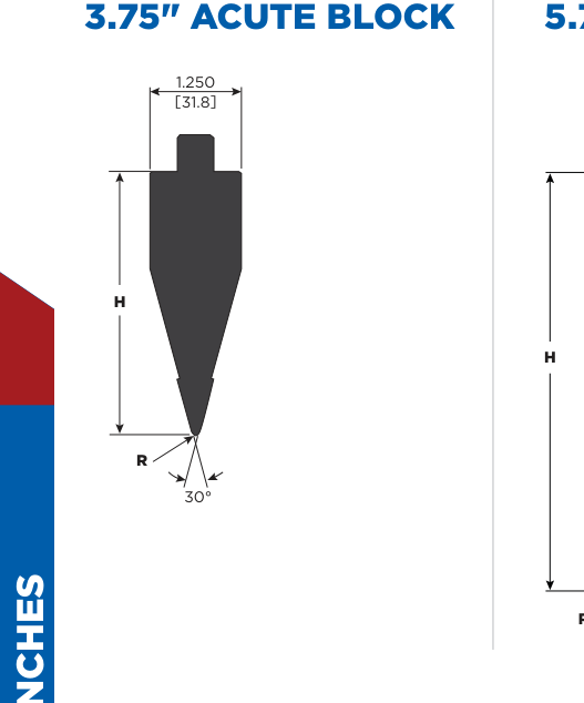 3.75" Acute Block Punch